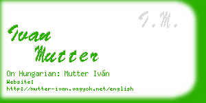 ivan mutter business card